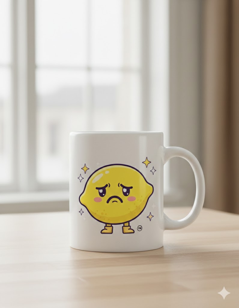 Negativitea "Sour Puss" Lemon Mascot Mug