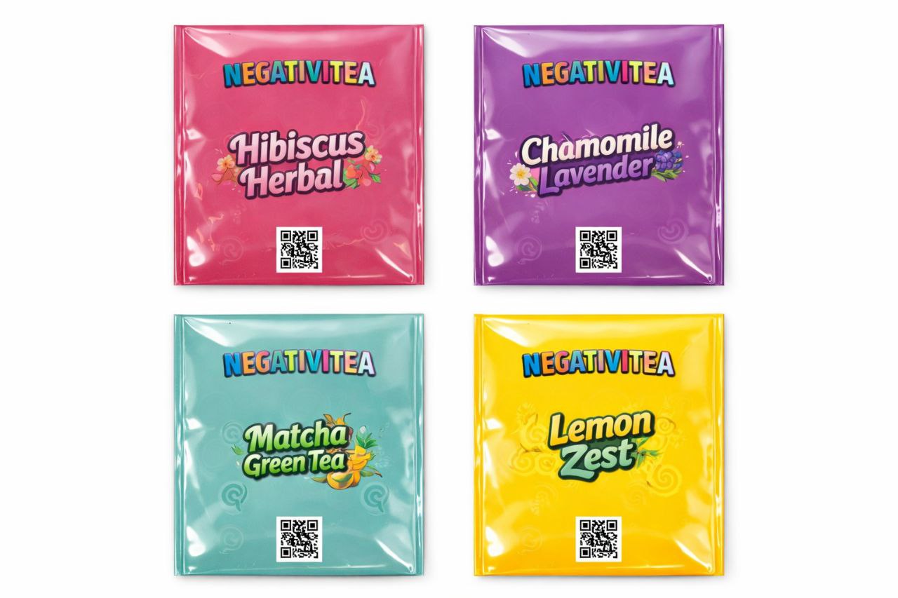 Negativitea Variety Pack- 20 Premium Tea Bags & Surprise